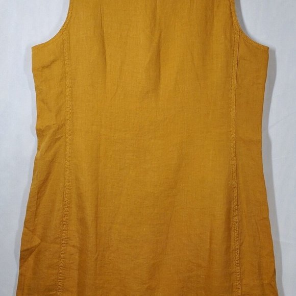 LOFT Lou & Grey Dress Linen Tank Golden Maple Size Small 38" bust NWT - Picture 11 of 14